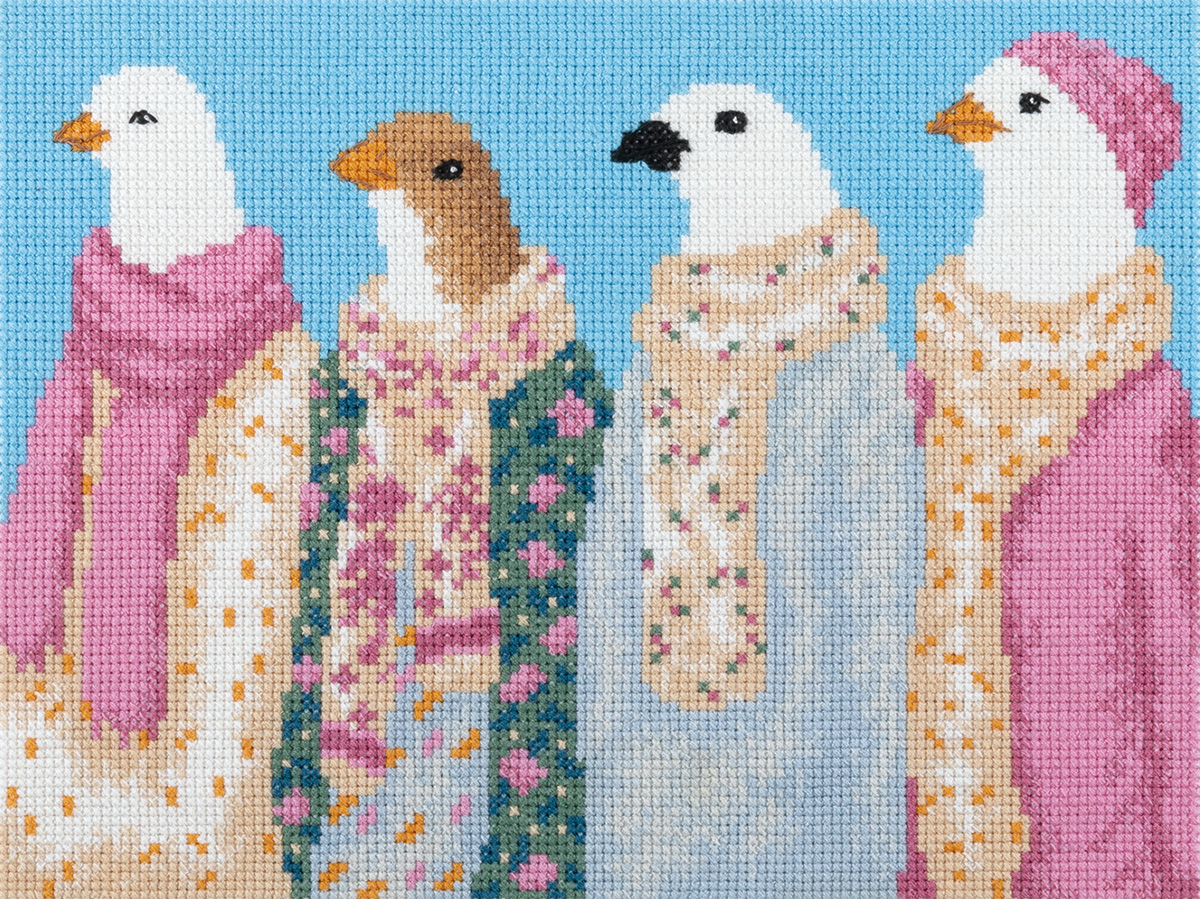 Embroidery kits PANNA NK-7550 Stylish Pigeons