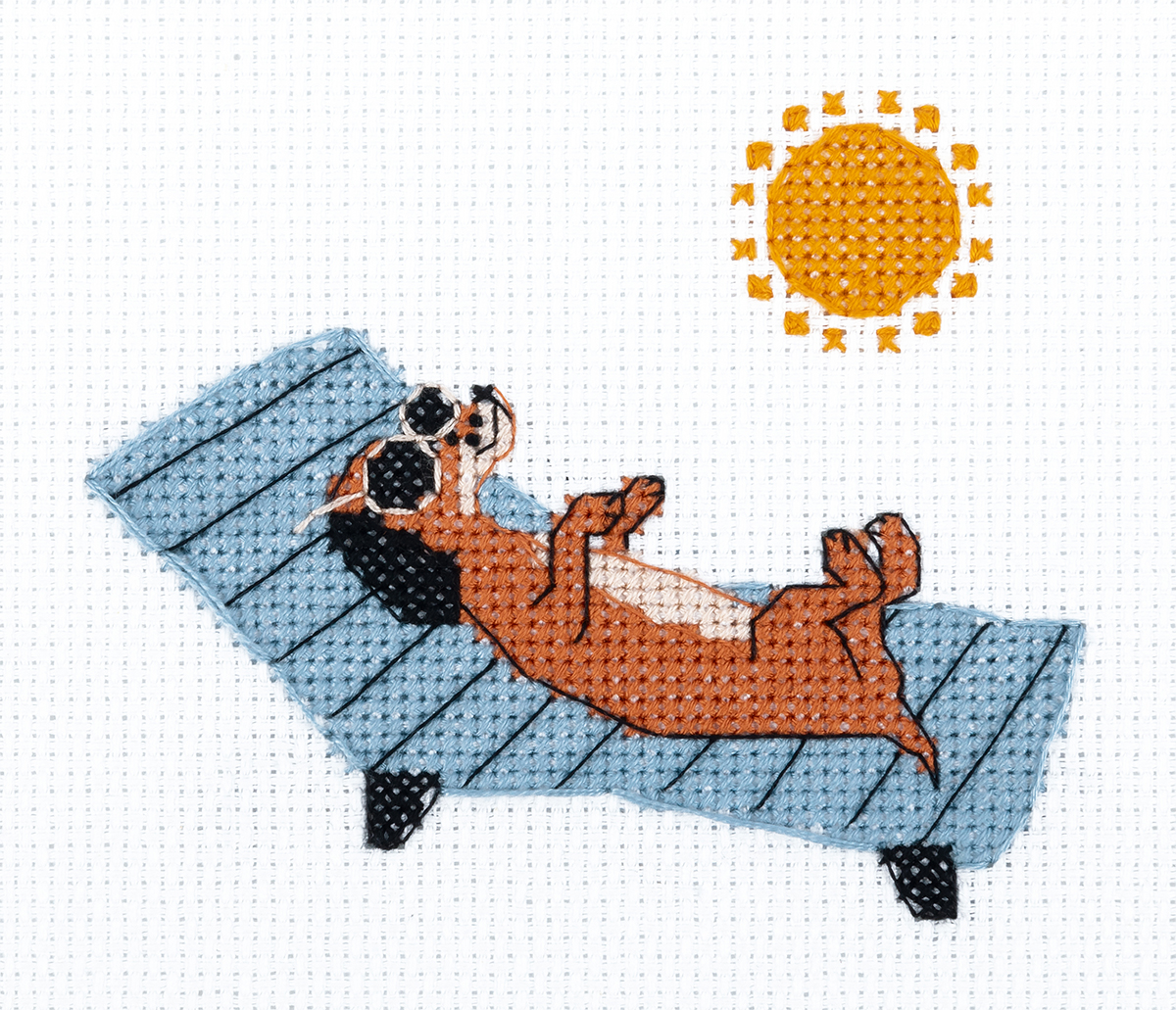 Embroidery kits PANNA 12-073 Dachshund on Vacation