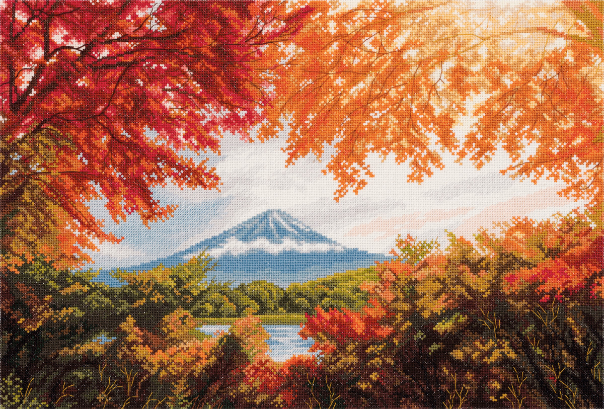 Embroidery kits PANNA Golden Series PS-7240 Japan. Mount Fuji 