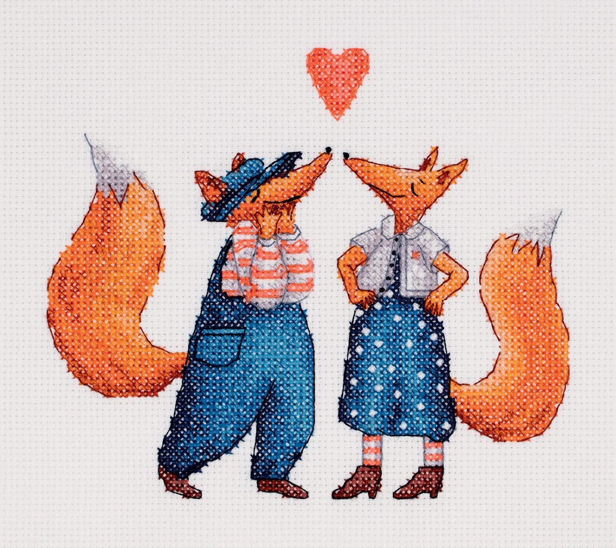 Embroidery kits PANNA 8-539 Fox Couple 